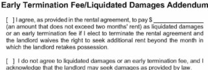 Early Termination Fee / Liquidated Damages Addendum